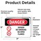 Signmission Oxygen No Smoking No Open Flames Danger Sign, Vinyl Decal, 7in W x 5in L, 2PK OS-2PACK-DS-D-57-L-1515 - alternate 6